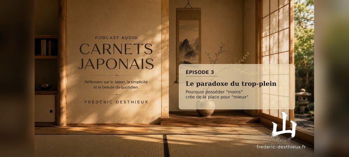 Le paradoxe du trop-plein — podcast Carnets japonais, image complète non coupée
