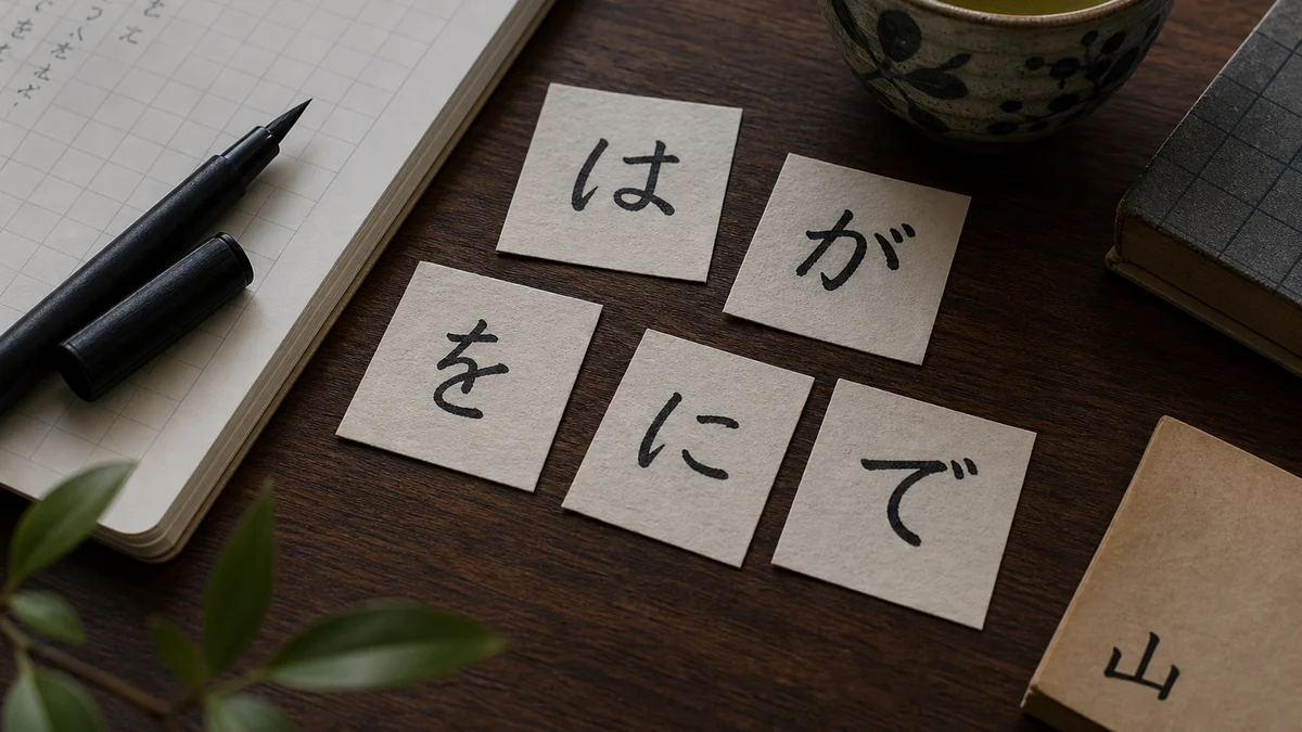 Cartes de particules japonaises avec kanji Yama